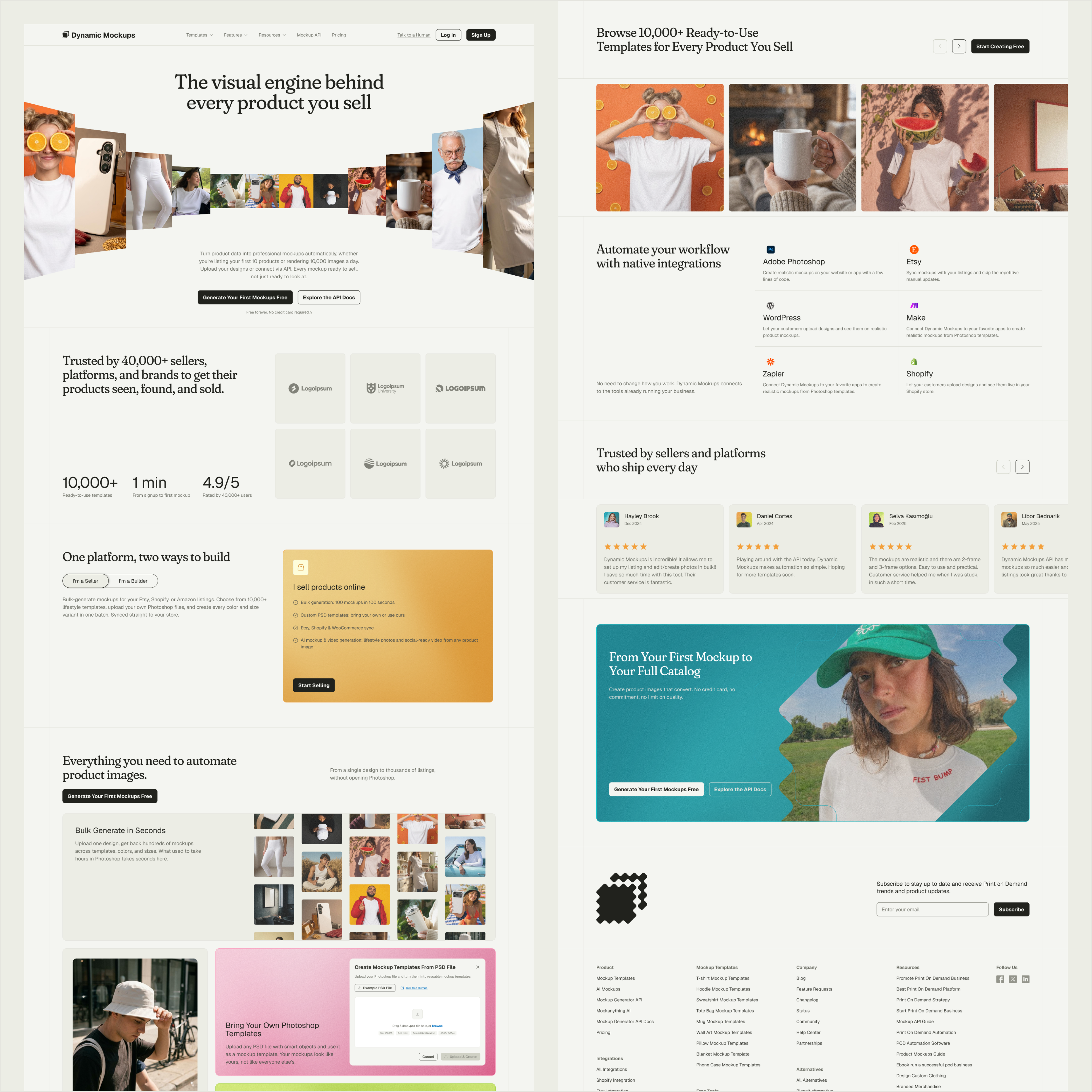 Dynamic Mockups Website Mock